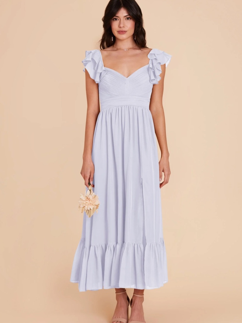 Birdy Grey Michelle Chiffon dress in periwinkle blue